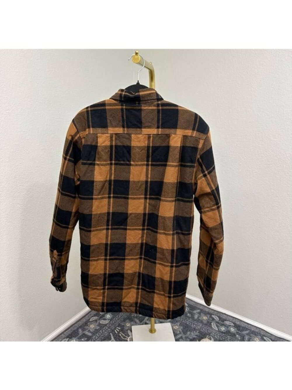 Carhartt TJ4452-M Relaxed Fit Flannel Sherpa Lined Shirt Jacket Plaid Mens Small - Picture 7 of 10